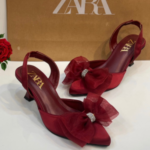 Velona Bow Tissue Heel (Maroon)