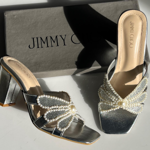 Velona Pearl Heels (Silver)