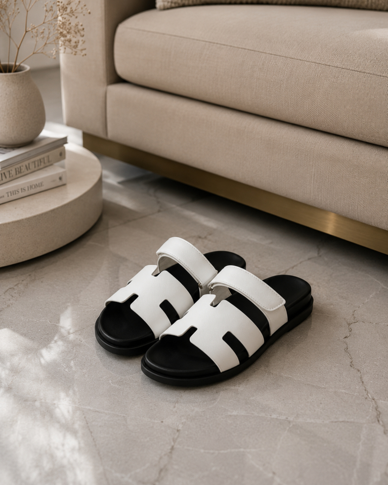 HMES CHYPREE SANDALS - WHITE