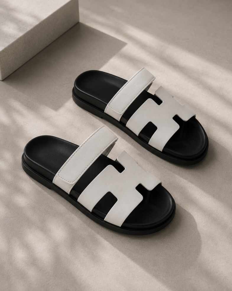 HMES CHYPREE SANDALS - WHITE