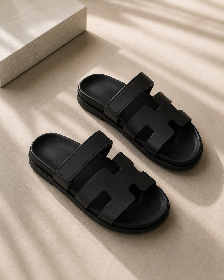 HMES CHYPREE SANDALS - BLACK