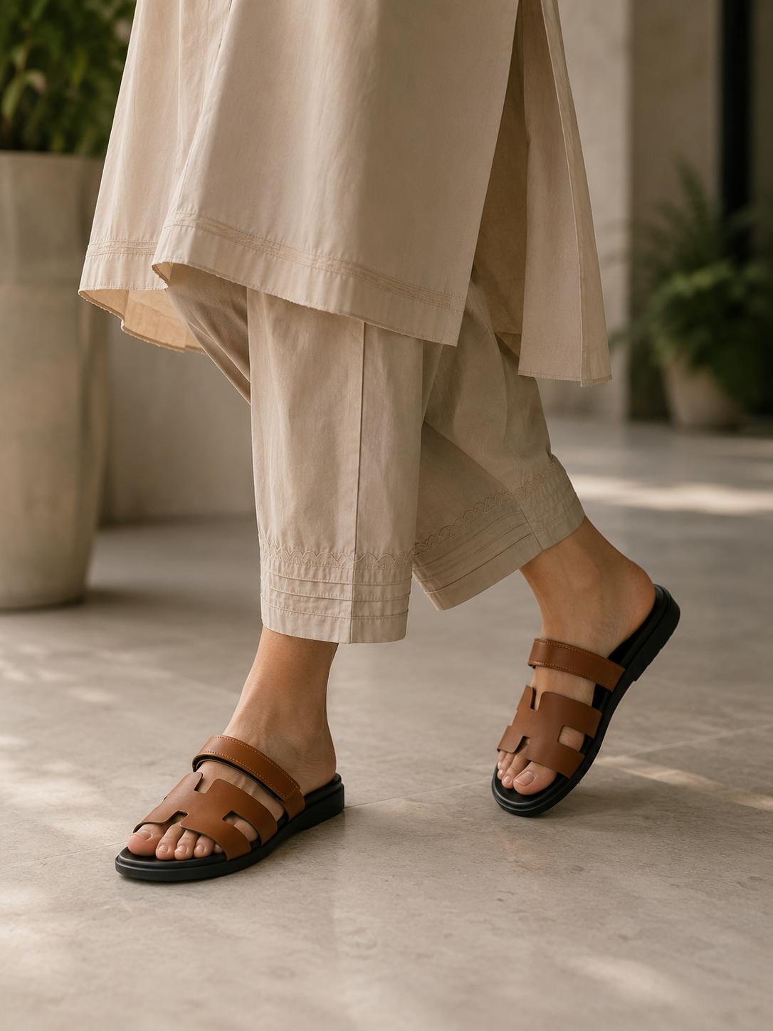 HMES CHYPREE SANDALS - BROWN