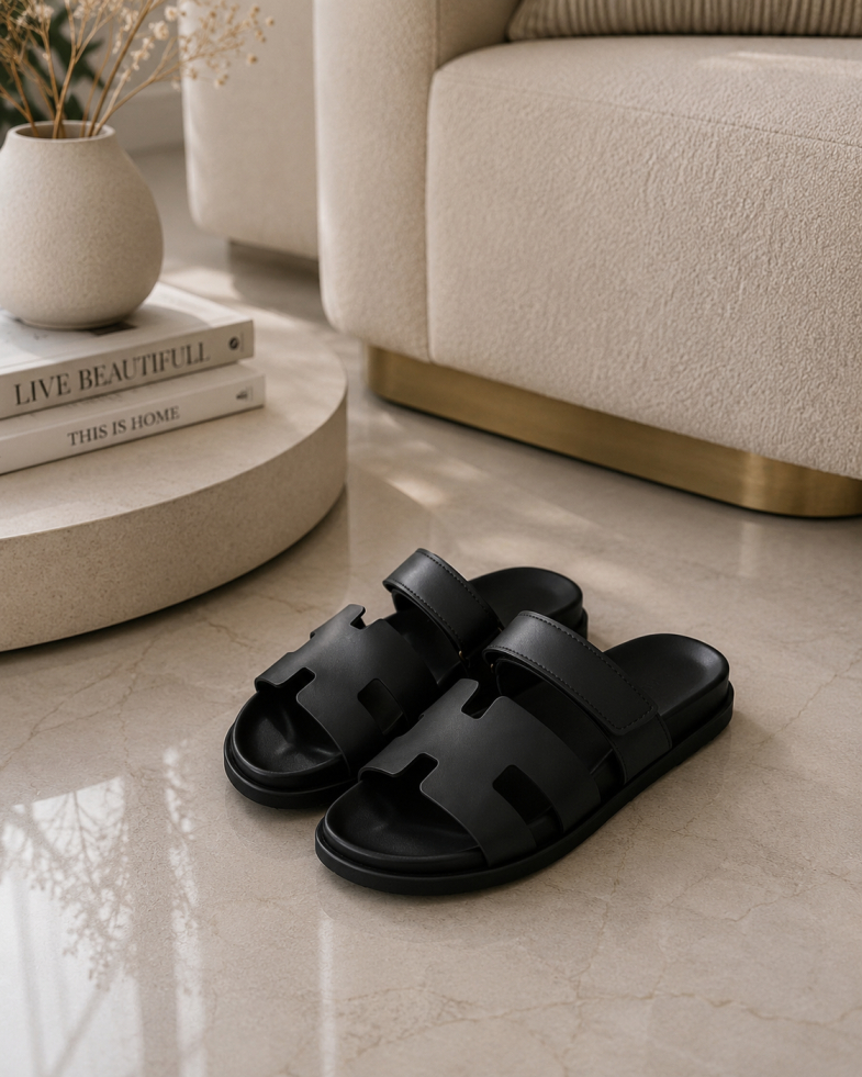 HMES CHYPREE SANDALS - BLACK