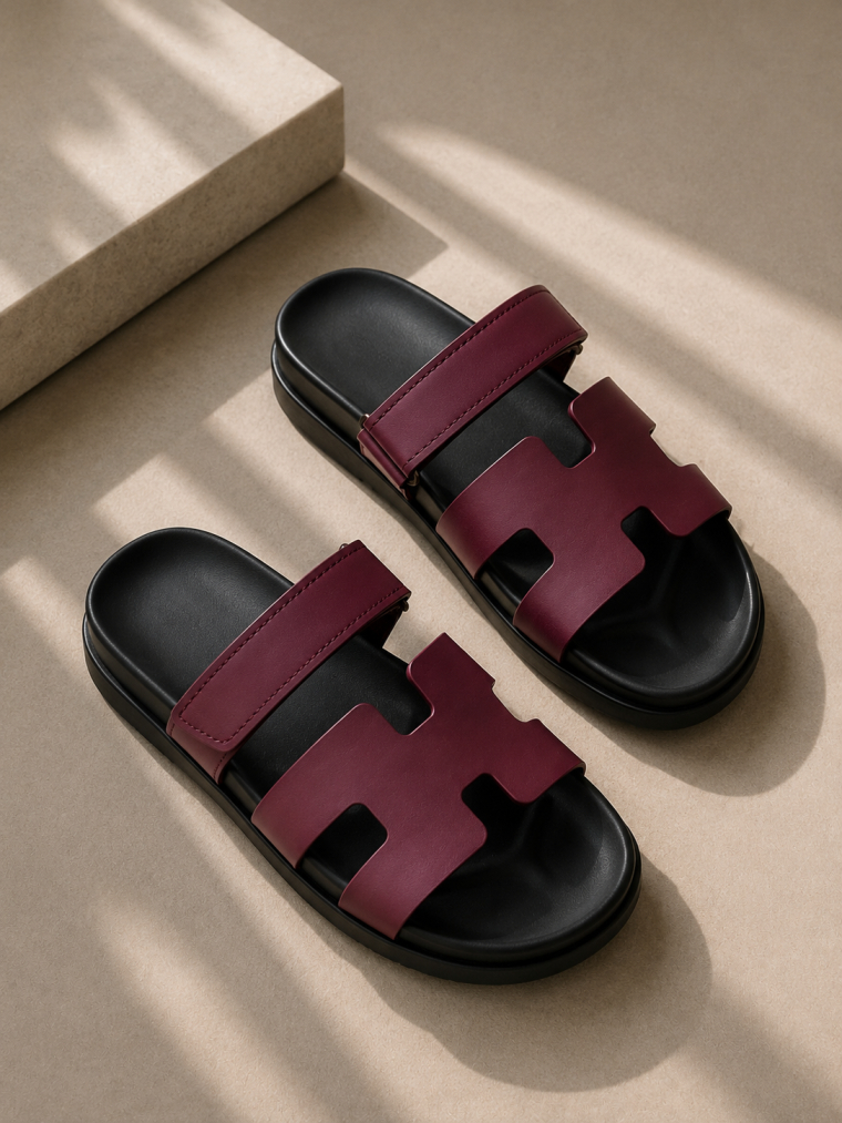 HMES CHYPREE SANDALS - MAROON