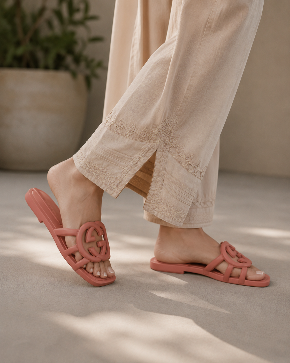 GC INTERLOCKING SLIDES-LIGHT PINK