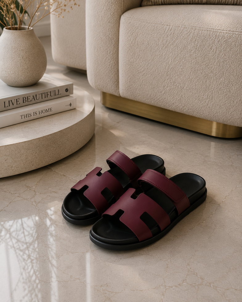 HMES CHYPREE SANDALS - MAROON